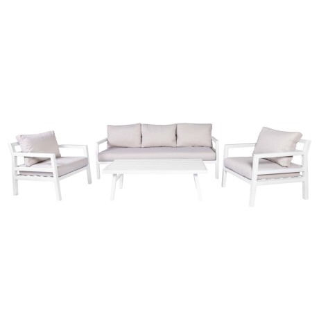 SET DE LIVING (1+2+1) ALUMINIO BLANCO PORTOFINO