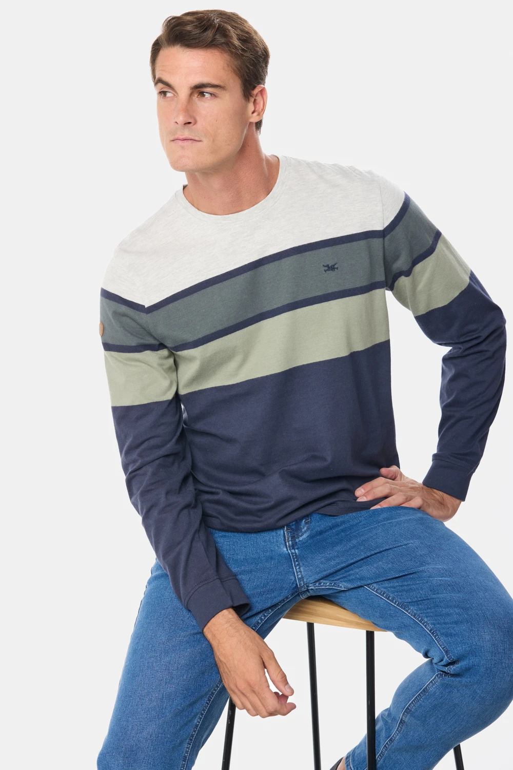 REMERA RAYADA Verde