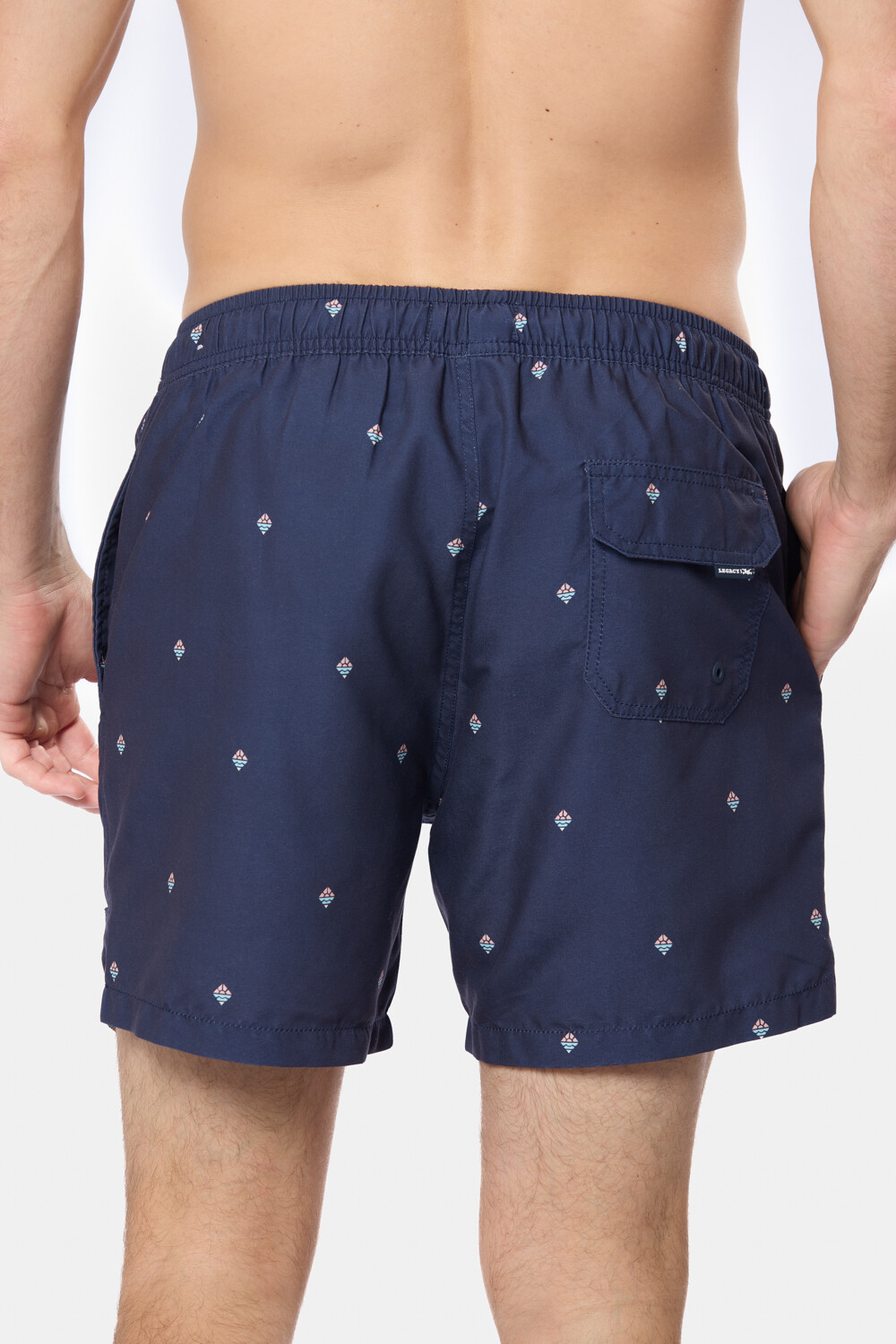 SHORT DE BAÑO ESTAMPADO Azul