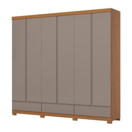 ROPERO IMPERIAL 6 PUERTAS 9 CAJONES GUARDARROPA CLOSET ARMARIO 100% MDF CANELA