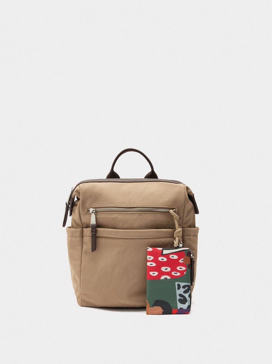 Mochila De Nylon Para Portátil 13" - taupe 