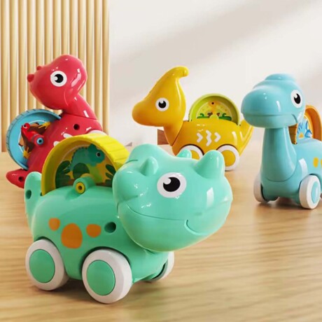Dinocar Autito Dinosaurio Rodante Auto Plástico Bebé Huanger Celeste
