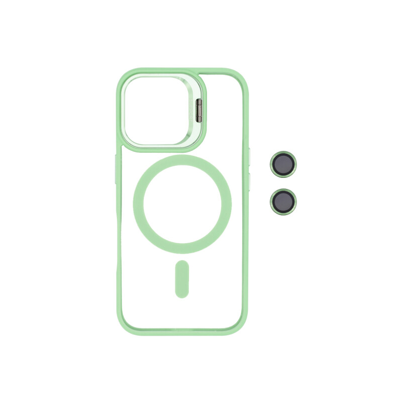 Protector para iPhone 16 con protector cámara verde Protector Para Iphone 16 Con Protector Cámara Verde