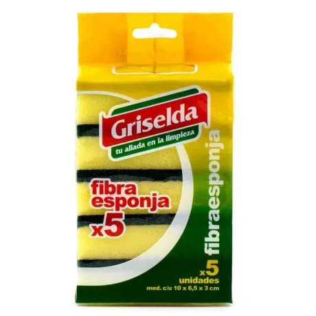 ESPONJA COCINA GRISELDA 5 UNIDADES BOLSA ESPONJA COCINA GRISELDA 5 UNIDADES BOLSA