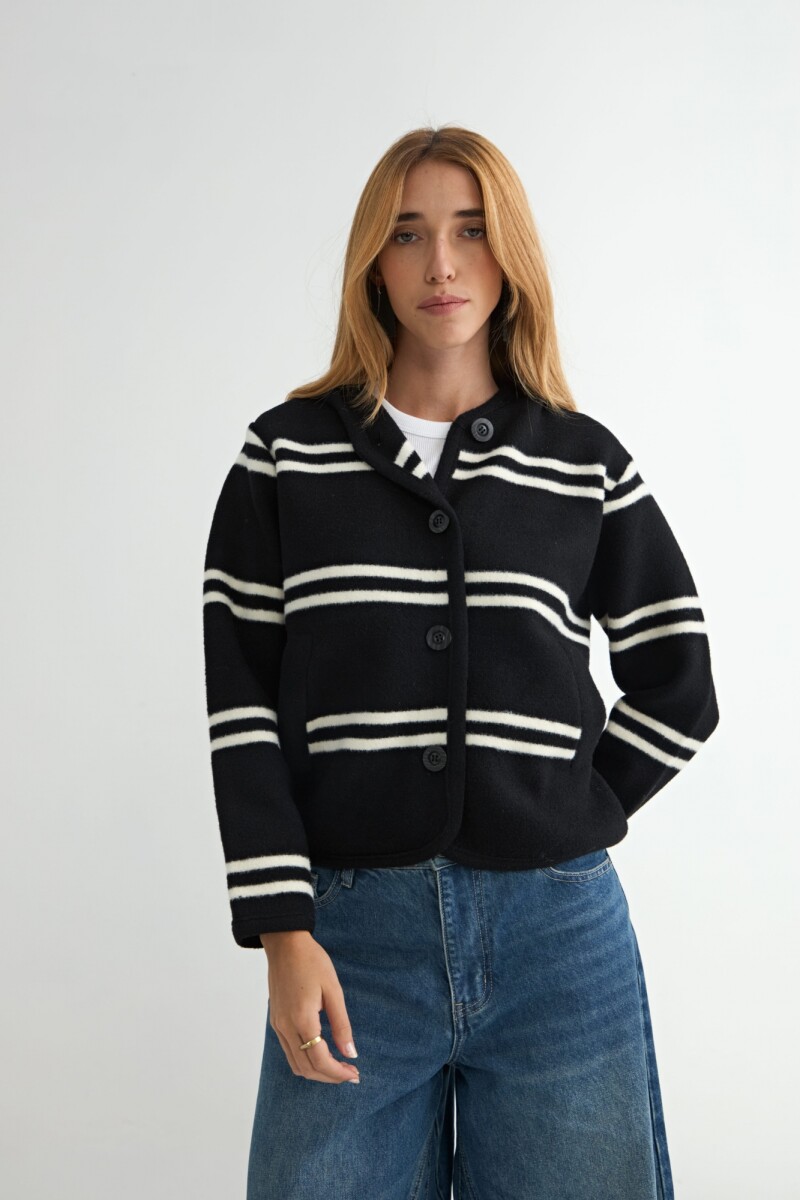 ABRIGO MARGARITA C/CAPUCHA - NEGRO 