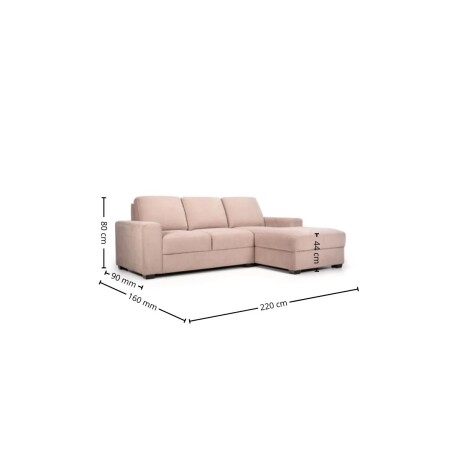 Rinconera Loretto - Tela Aquaclean Sustentable - 2 + Chaise A fabricar