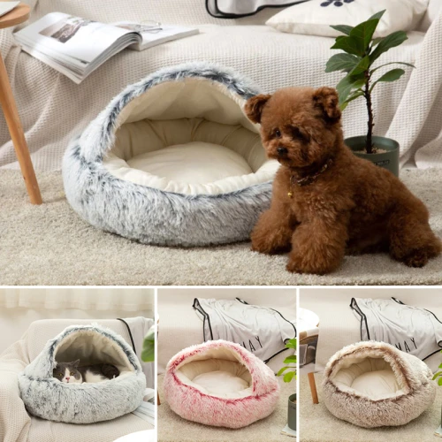 Cama Nido Para Mascotas - Circular Semi Cubierta Cama Nido Para Mascotas - Circular Semi Cubierta
