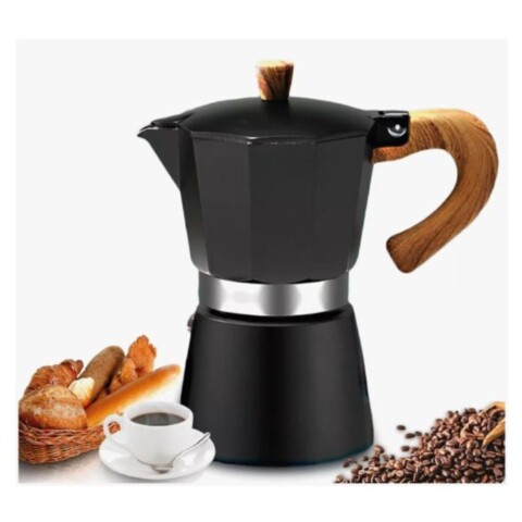 Cafetera Expresso Tipo Italiana 6 pocillos / Negro