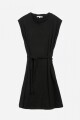 Vestido corto con lazo NEGRO