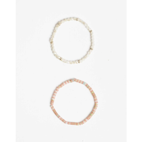 Set De Pulseras En Beads Dorado