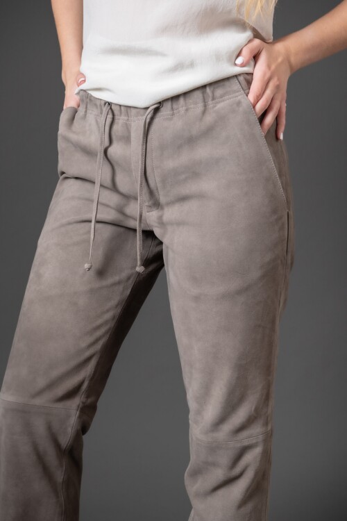 Pantalón de gamuza Gris