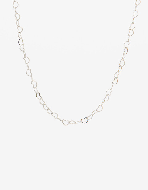 Collares Cortos Metal Collar Corto Metal Corazones - Plateado Rodio