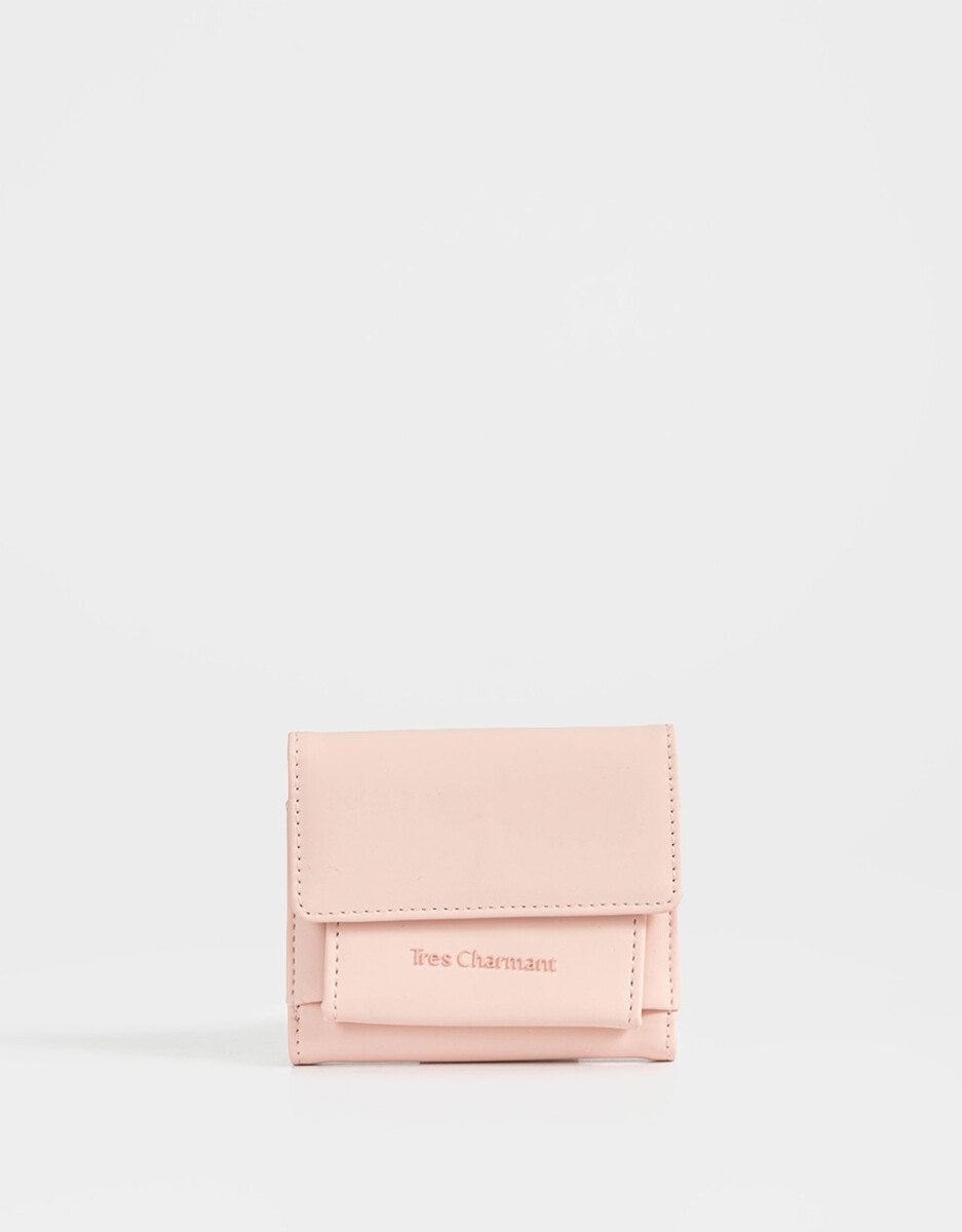 Billetera Efecto Engomada Rosa 
