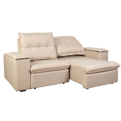 SOFA RETRACTIL 3 CUERPOS TELA NATURAL-BEIGE ATLANTA BEIGE