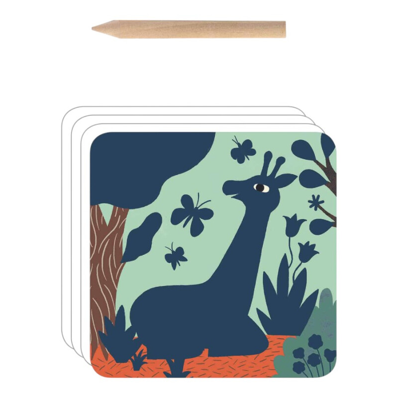 Láminas Para Raspar Animales Grandes Djeco Láminas Para Raspar Animales Grandes Djeco