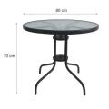 MESA DE EXTERIOR REDONDA DE HIERRO - 80 CM MESA DE EXTERIOR REDONDA DE HIERRO - 80 CM