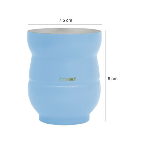 Kit Comet de Termo 1L y Mate 140ml en Acero Inox Doble Pared Celeste