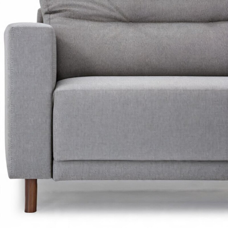 Sofa 3 cuerpos tela Gris Brillo con respaldo semi capitoneado Sofa 3 cuerpos tela Gris Brillo con respaldo semi capitoneado