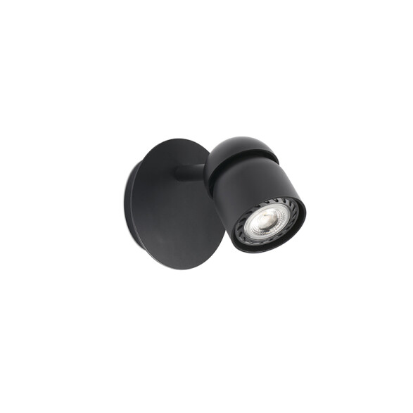 Spot de pared ABS+acero LED negro orientable GU10 FA3000