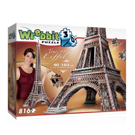 Puzzle 3D Maqueta de la Torre Eiffel en Paris 816 Piezas Multicolor