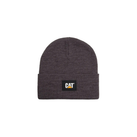 Gorro Caterpillar Label Cuff Beanie - Black Dark Heather Grey