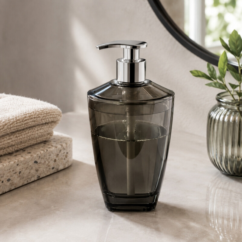 Dispensador de jabon NEGRO TRASLÚCIDO