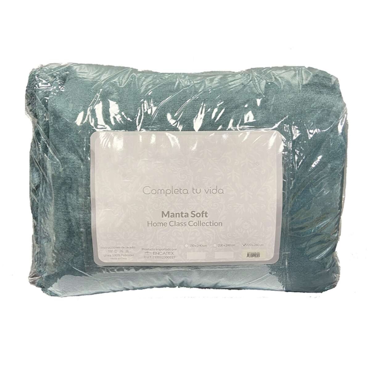 Frazada Flannel King Size Home Class 240 x 260 cm - Petroleo 