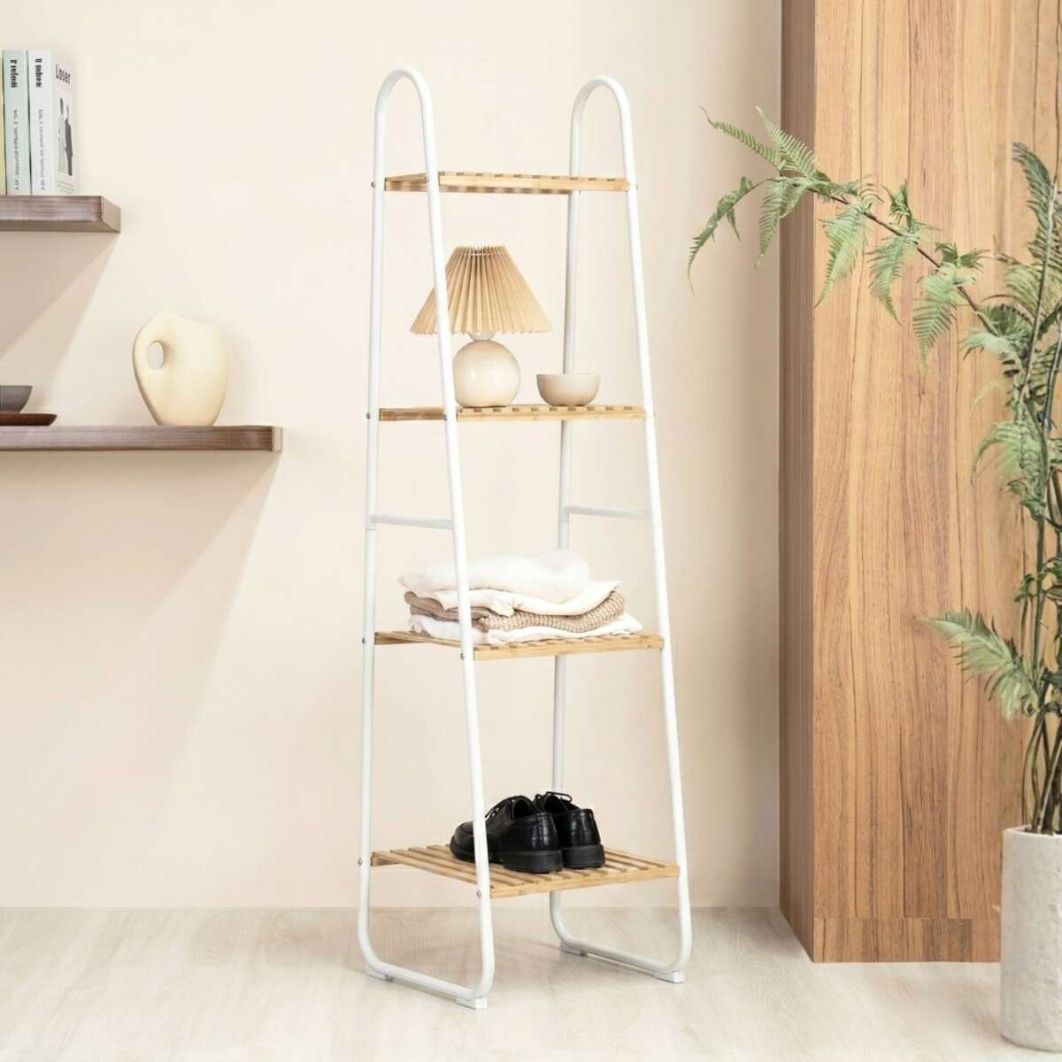Estanteria 4 Niveles Bambu House - Blanco 