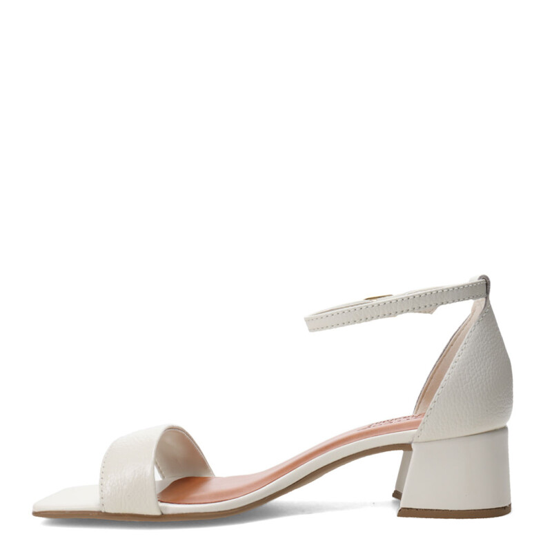 Sandalias de Mujer Bottero con Taco Bajo y Pulsera Blanco