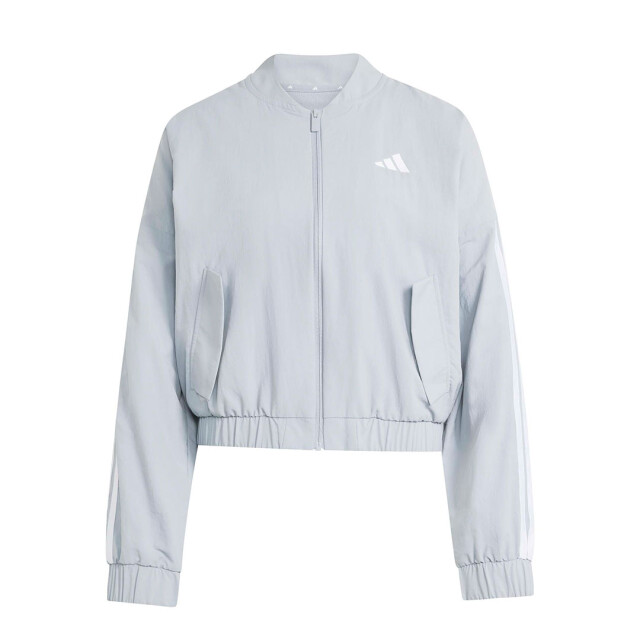 Campera de Mujer Adidas W 3S Wv Bomber Gris - Blanco