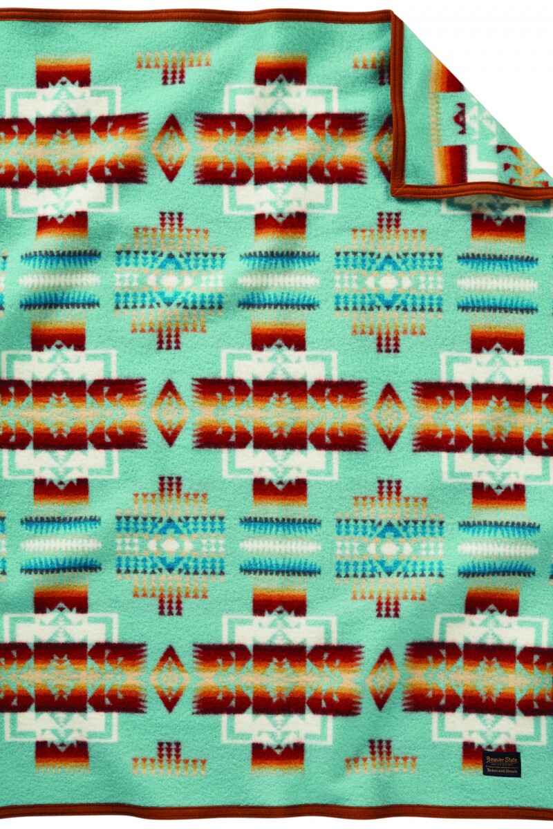 Chief Joseph Crib Blanket Turquesa