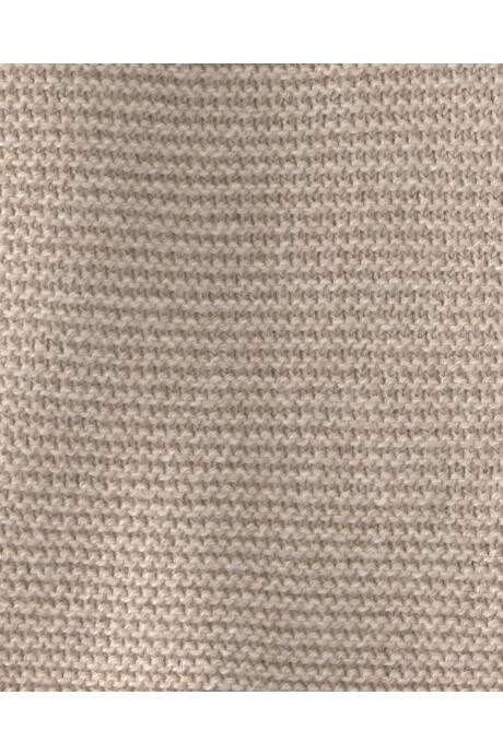 Remera polo de algodón, manga corta, beige Sin color