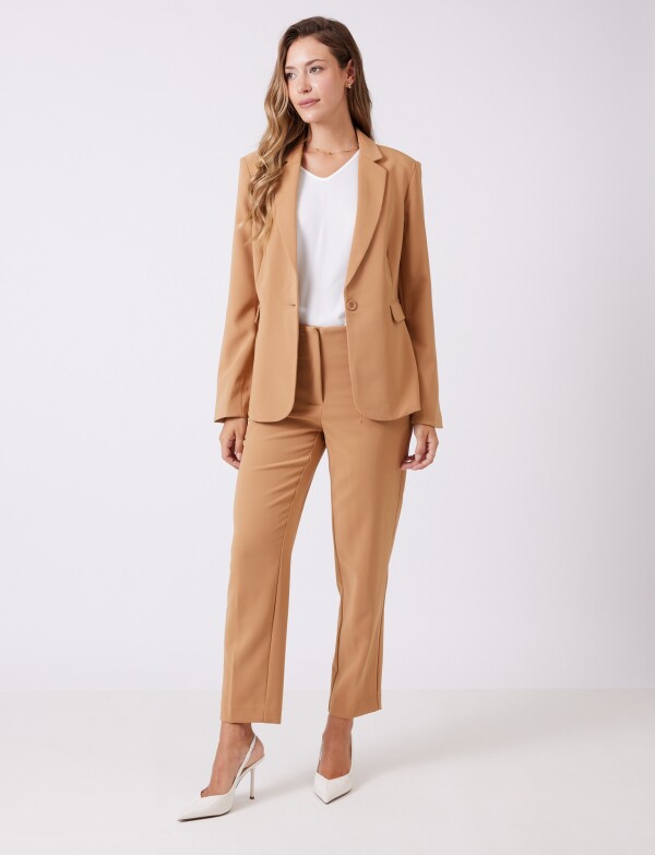Blazer Sastrero Slim BEIGE OSCURO