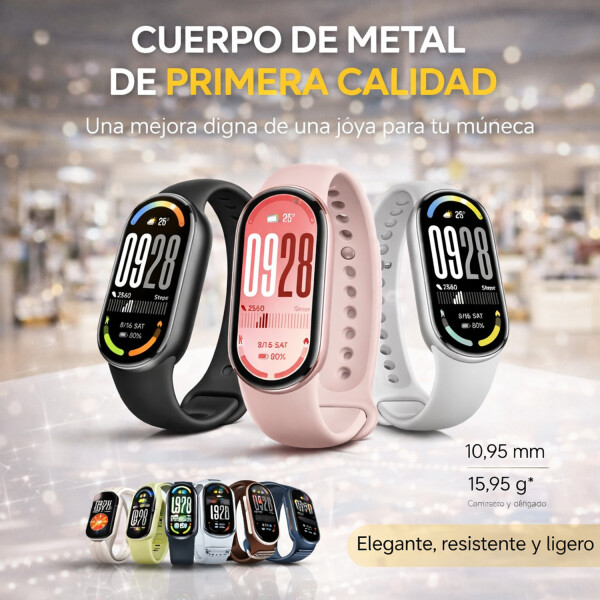 Smartband Xiaomi Mi Smartband 10 Amoled Bluetooth PLATA