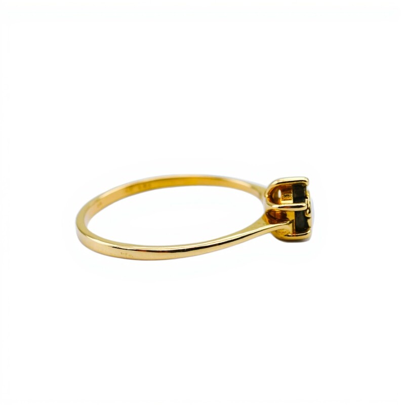 Anillo Flor-Oro Bajo-Piedra Zafiro y Zirconia-AN8125 conpiedra