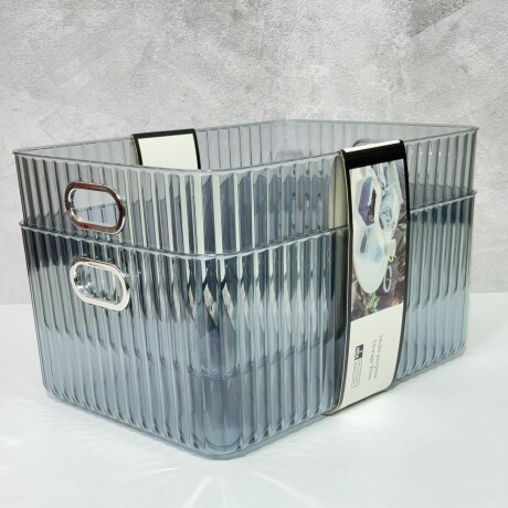 Juego 2 Canastos Organizadores Acrilico La 36.5cm x An 26cm x Al 16cm Juego 2 Canastos Organizadores Acrilico La 36.5cm x An 26cm x Al 16cm