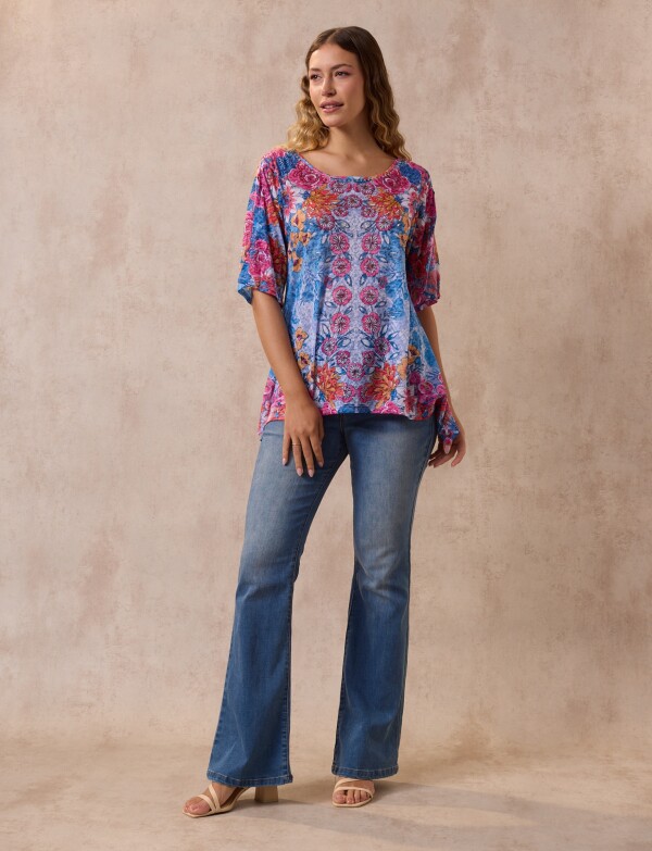 Blusa Brillos MULTI/AZUL