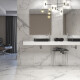 Porcelanato Marmolado Blanco Acetinato 62.5X125Cm Piso Pared GAMAS DE BLANCO