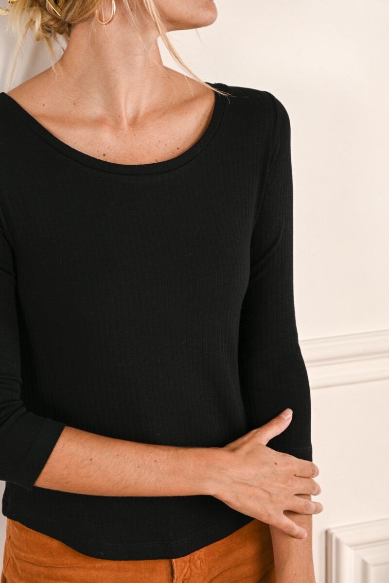 Remera Morley 3/4 Negro