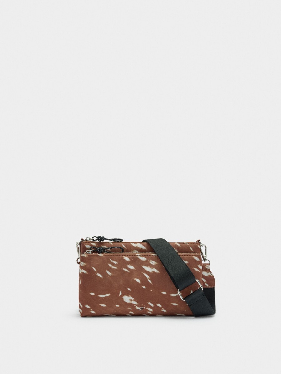 Bolso Bandolera Estampado De Nylon multicolor
