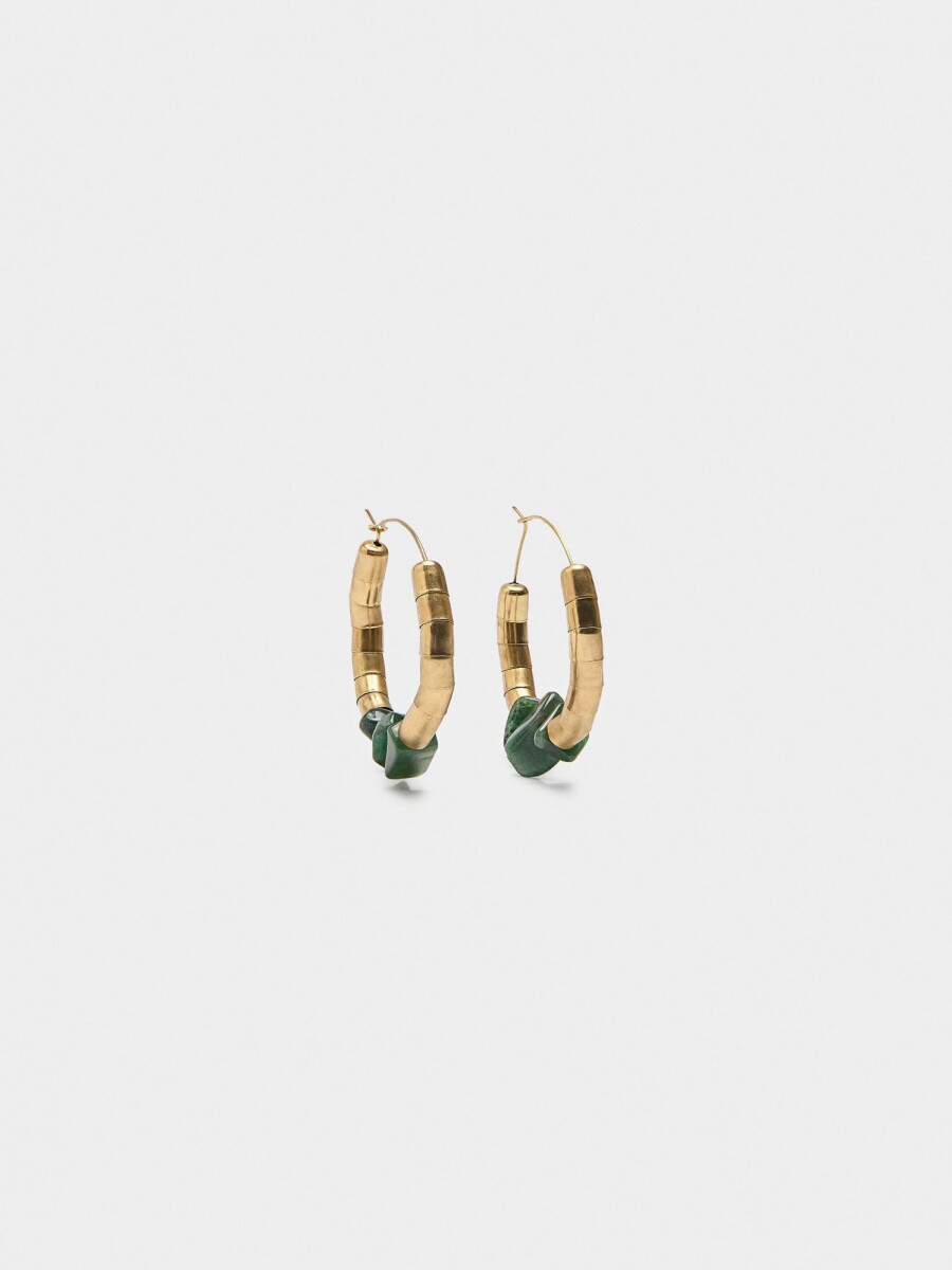 Aros Con Piedras azul