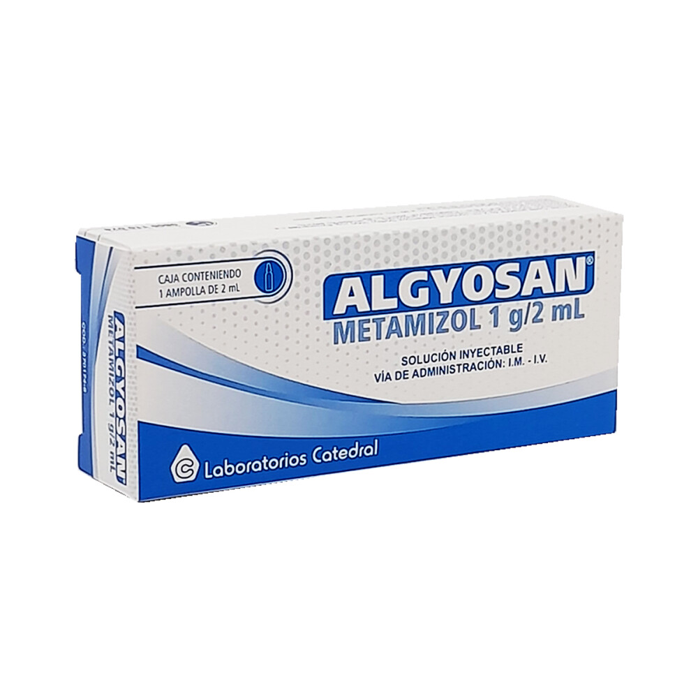 ALGYOSAN SOL. INY. 2 ML CJ X 1 AMP. única