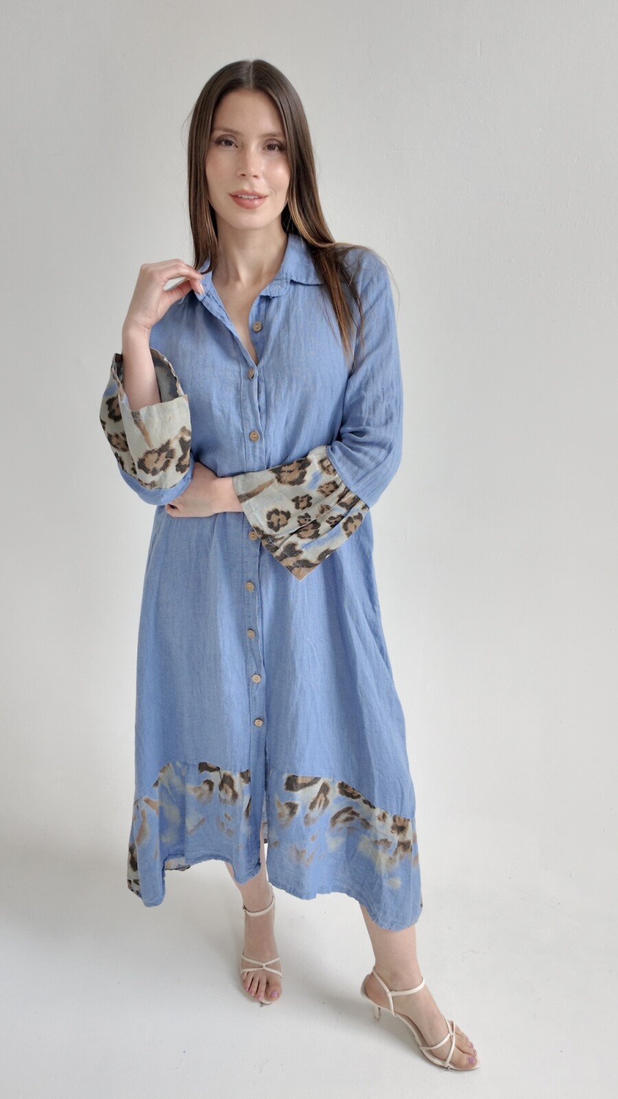 Vestido Camisero Atenas Azul