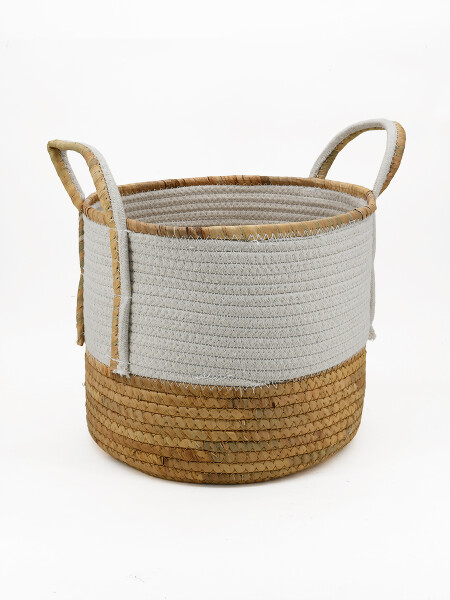 CANASTO DE YUTE MULTICOLOR