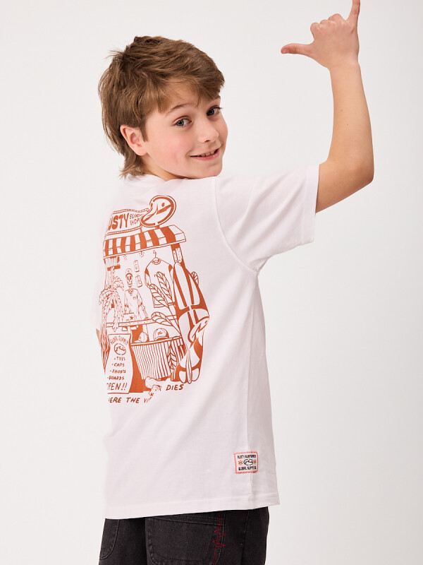 T-SHIRT SURFSIDE TEEN RUSTY Blanco