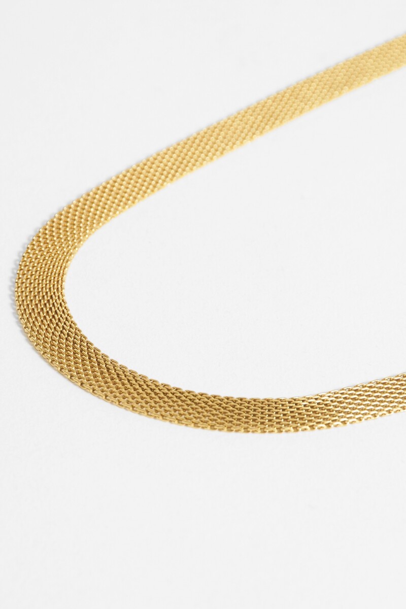 Collar cadena básico acero dorado