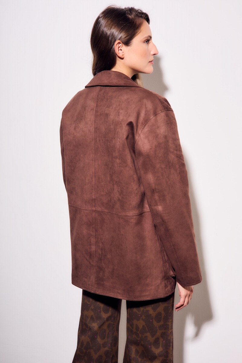 Campera Gamuza Chocolate