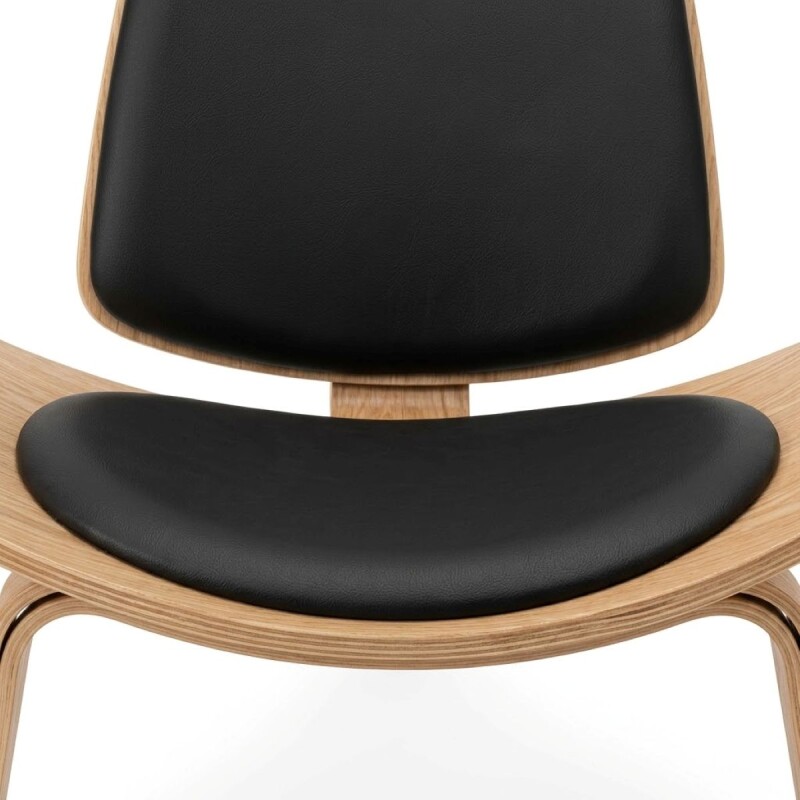 SILLON MADERA BEIGE/NEGRO 90X72X76CM Unica
