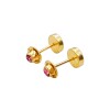 Abridores Zirconia rosa-Oro 18k-Piedra Zirconia-AB9519 conpiedra