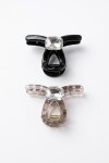 Set de 2 broches strass multicolor